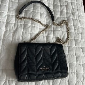 Black leather Kate Spade purse